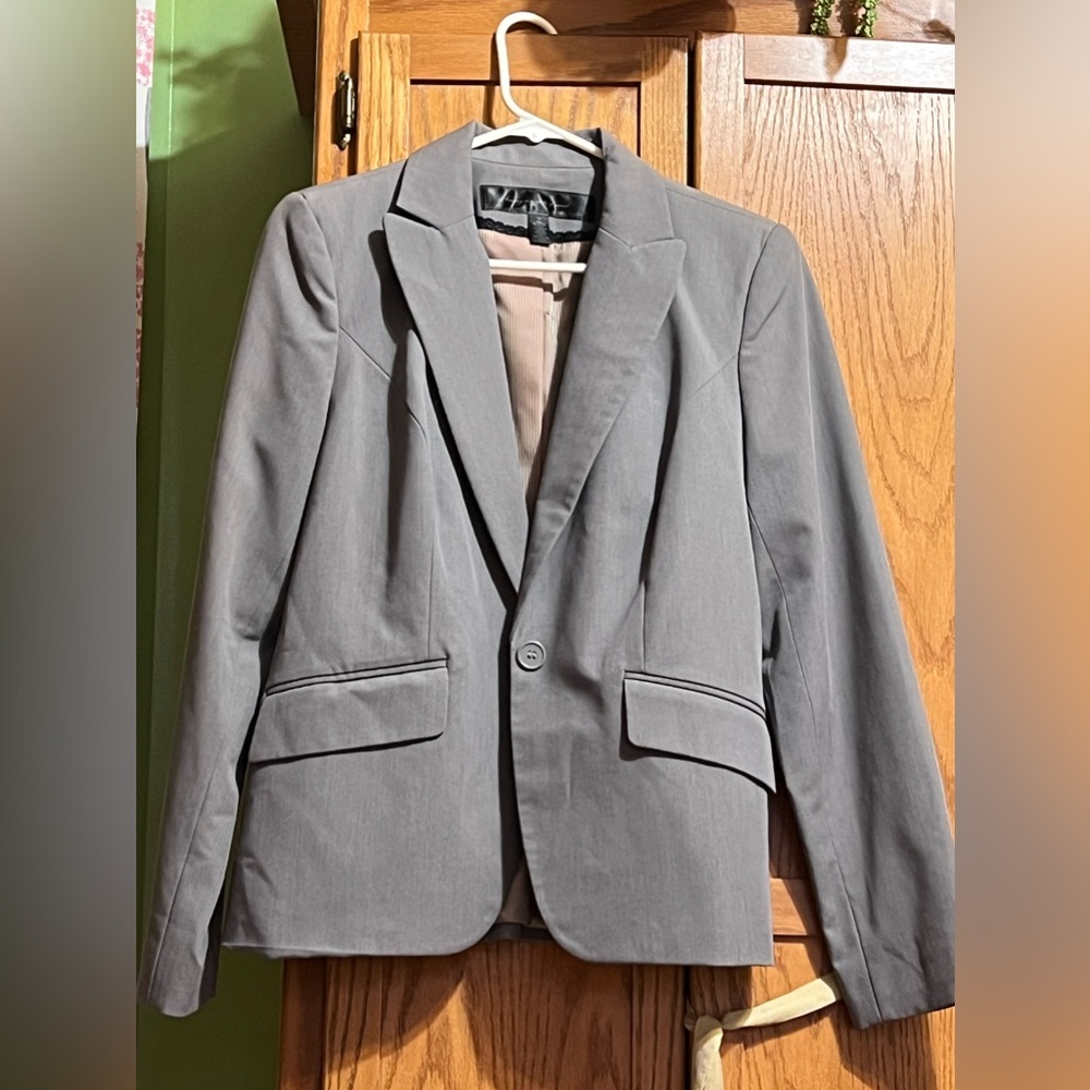 Gray suit coat